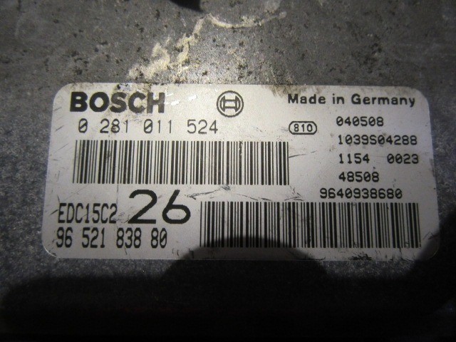 Citroen Xara, Peugeot 306, 406 2,0 8v Diesel motorvezérlő 9652183880 ,  0281011524
