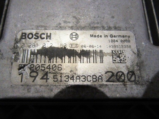 43513 Fiat Croma 2,4 20v Diesel motorvezérlő szett 0281012150 , 51789318