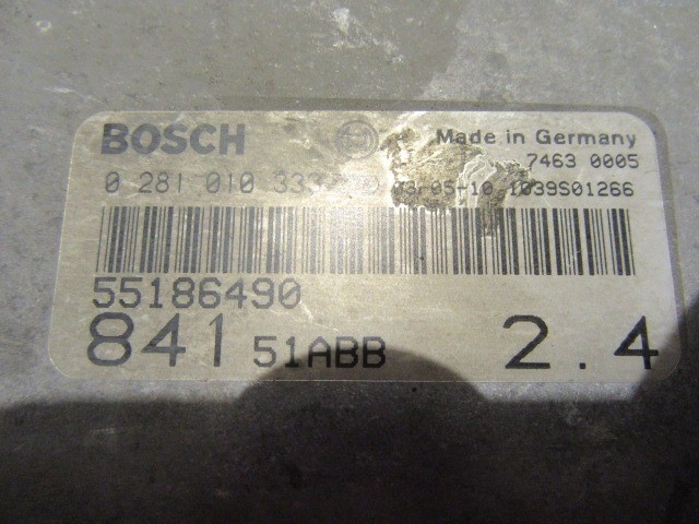 31339 Lancia Thesis 2,4 Jtd 10v , Diesel motorvezérlő szett 0281010333 , 55186490