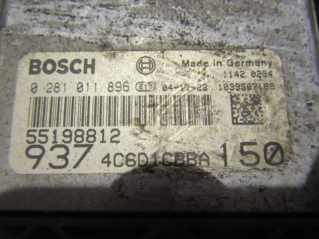 20702 Alfa Romeo 147 1,9 16v Diesel motorvezérlő szett 0281011896 55198812