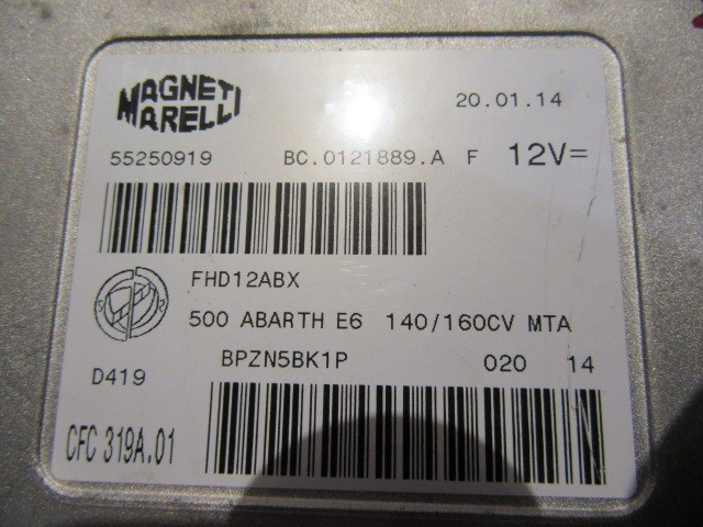 Abarth 500 váltó vezérlő elektronika 55250919