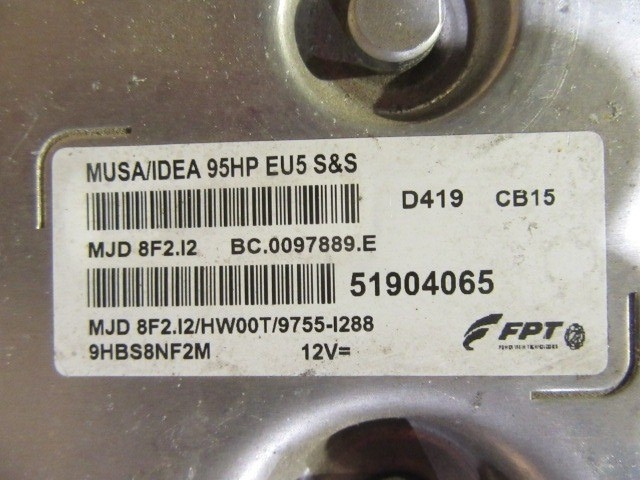 Fiat Idea , Lancia Musa 1,3 16v Diesel motorvezérlő 51904065