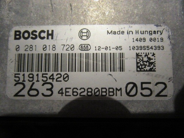 Fiat Doblo 2009-2015 1,6 16v Diesel 105 Le motorvezérlő 0281018720 , 51915420