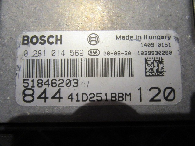 Lancia Delta 1,6 16v Diesel motorvezérlő 0281014569 , 51846203