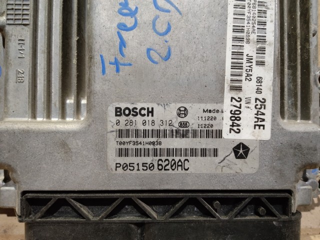 Fiat Freemont 2011-2015 2,0 16v Diesel motorvezérlő 0281018312 , P05150620ac