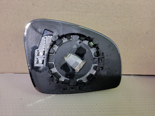 Skoda Roomster 2006-2017 utángyártott új, bal oldali visszapillantó tükör lap, fűthető, aszférikus, ezüst színű