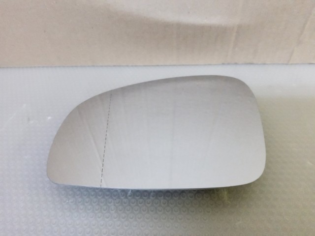 Skoda Fabia 2007-2014 utángyártott új, bal oldali visszapillantó tükör lap, fűthető, aszférikus, ezüst színű