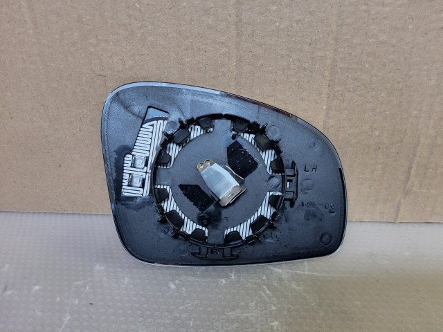 Skoda Fabia 2007-2014 utángyártott új, bal oldali visszapillantó tükör lap, fűthető, aszférikus, ezüst színű