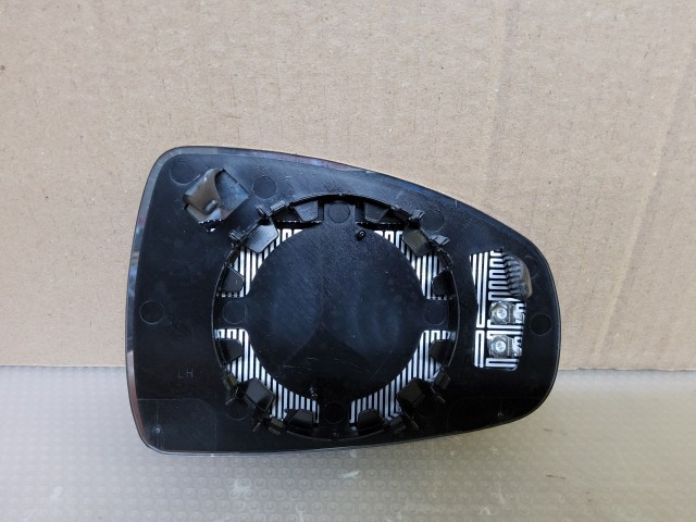 Audi A1 2010-2018 utángyártott új, bal oldali visszapillantó tükör lap, aszférikus, ezüst színű 