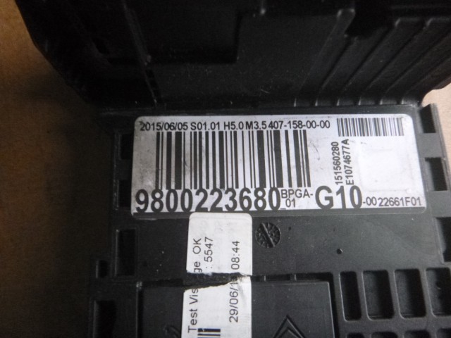 Citroen DS5 2011-2018 külső biztosítéktábla (akkumulátoron) 9800223680 