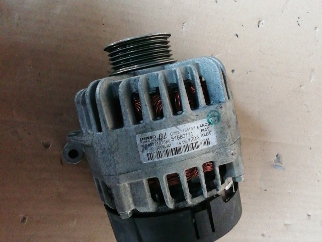 Fiat Tipo, 500, Panda III.  1,2-1,4 benzin, 120 A-os, klímás generátor 51880171