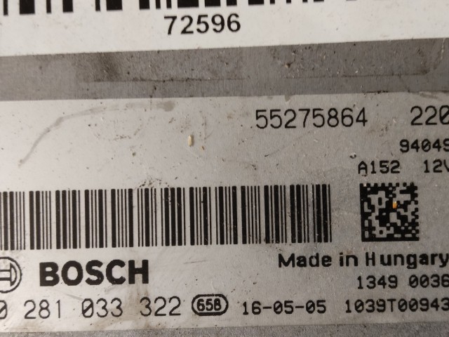 Alfa Romeo Giulietta 1,6 16v Diesel motorvezérlő 55275864 , 0281033322