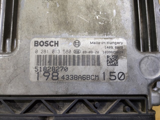 166150 Fiat Bravo 2007-2014 1,9 16v Diesel motorvezérlő szett  0281013580 ,  51828270