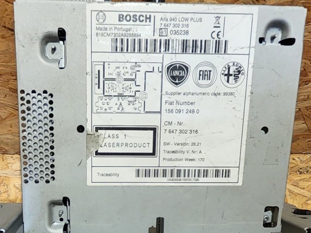 171940 Alfa Romeo Giulietta 2010-2013 Bosch Cd-s rádió 156091249