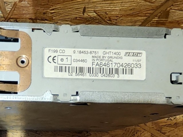 171959 Fiat Grande Punto Grundig Cd-s rádió Kód nincs hozzá!!!!