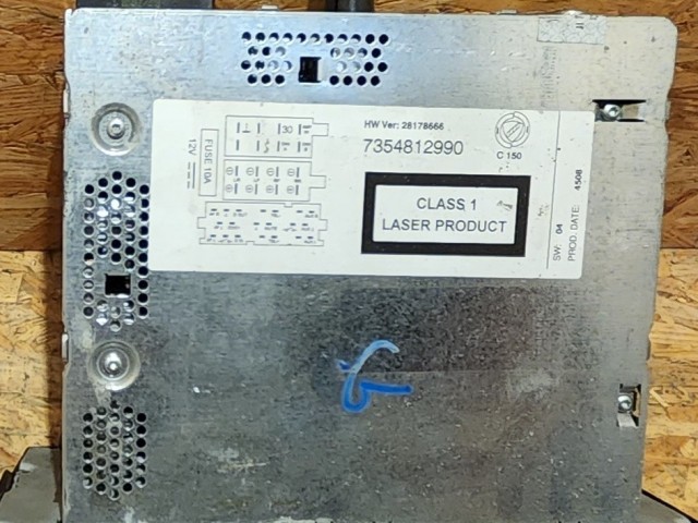 171969 Fiat Grande Punto Cd-s Rádió Delphi Grundig, Nincs Kód hozzá!!!!! 735481299