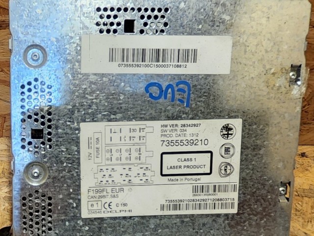 171991 Fiat Punto Evo, My Punto, Nouva Punto Cd-s Rádió Delphi, kód nincs hozzá!!!!