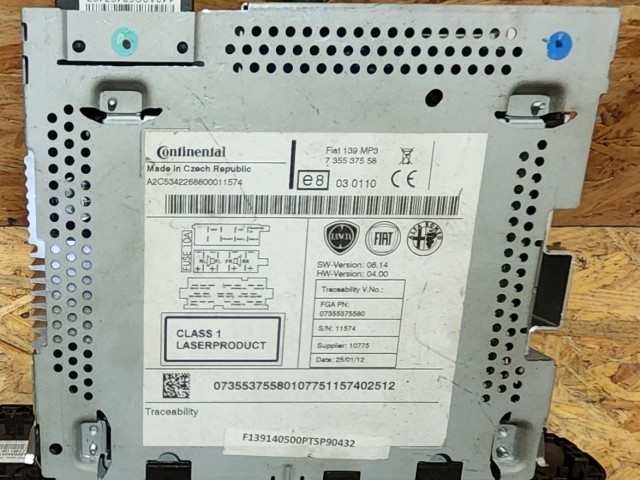 167043 Fiat Panda III. 2012- Continental Mp3-as, Cd-s rádió 735537558