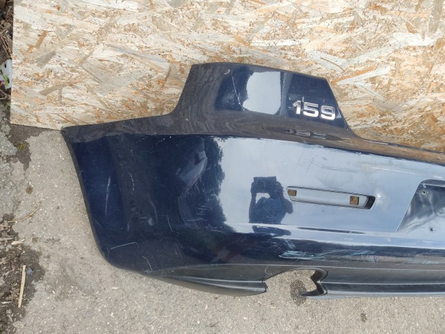 168451 Alfa Romeo 159 hátsó lökhárító 2 kipufogós, nem parkszenzor helyes, alsó rögzítőpont sérült