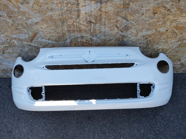 168541 Fiat 500 Fl 2015- fehér színű első lökhárító Pop kivitel 