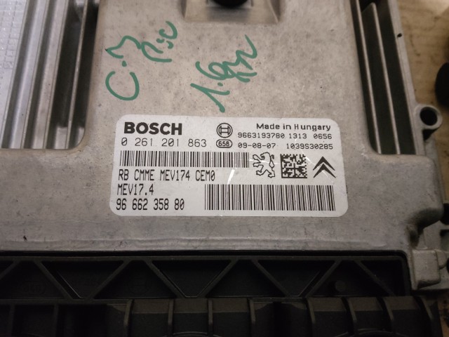 Citroen C3 Picasso  2009-2017  1,6 16v benzin Motorvezérlő 9664983180 , 0261201863 