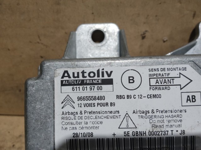 Citroen Berlingo, Peugeot Partner 2008-2018 Légzsák indító elektronika 9665558480