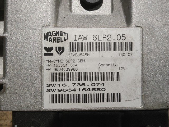 Citroen C4 2004-2011 1,4 16v Benzin, Peugeot 206 1,4 16v Benzin Motorvezérlő Magnetti Marelli IAW6LP2.05 