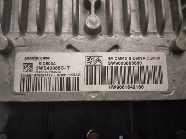 Citroen C5 2001-2004 2,0 Diesel motorvezérlő  Siemens 5WS40388C-T 