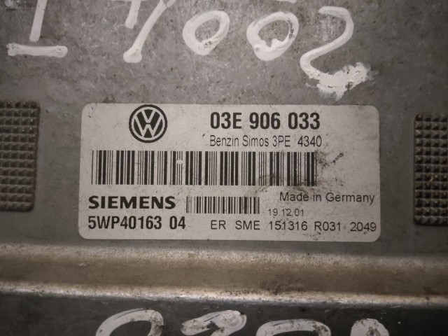 Volkswagen Polo 2002-2009 1,2 benzin Motorvezérlő  Siemens 5WP4016304 , 03E906033