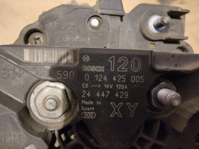 Fiat Stilo 2006-2007 1,6 16b benzin, Opel motoreos Generátor 0124425005 120A