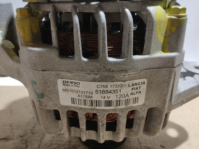 Jeep Renegade, Fiat 500x, 500L, Tipo 1,6-2,0 16v Diesel generátor 120A 51884351