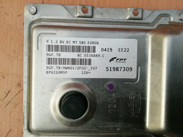 Lancia Ypsilon 2011-2018 1,2 8v benzin Motorvezérlő 51987309