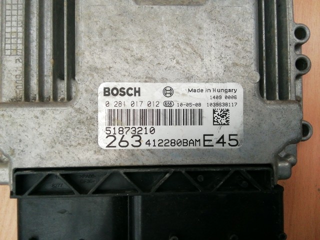 Fiat Doblo 2009-2015 1,6 16v Diesel Motorvezérlő  0281017012 , 51873210