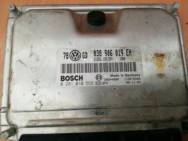 Audi, Seat, Skoda, Volkswagen 1,9 Diesel Motorvezérlő 0281010558 , 038906019EH