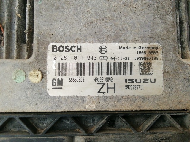 Opel Astra H 2004-2010 1,7 Diesel Motorvezérlő 55556829 ,   0281011943 