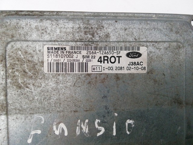Ford Fiesta 2002-2008 1,4 16v benzin motorvezérlő 2S6A-12A650-SF