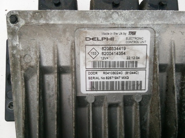 158880 Renault Megane II. 1,5 Diesel motorvezérlő 8200414354  a képen látható sérüléssel