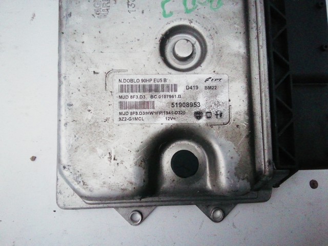 Fiat Doblo 2009-2015 1,3 16v Diesel Motorvezérlő szett 51908953