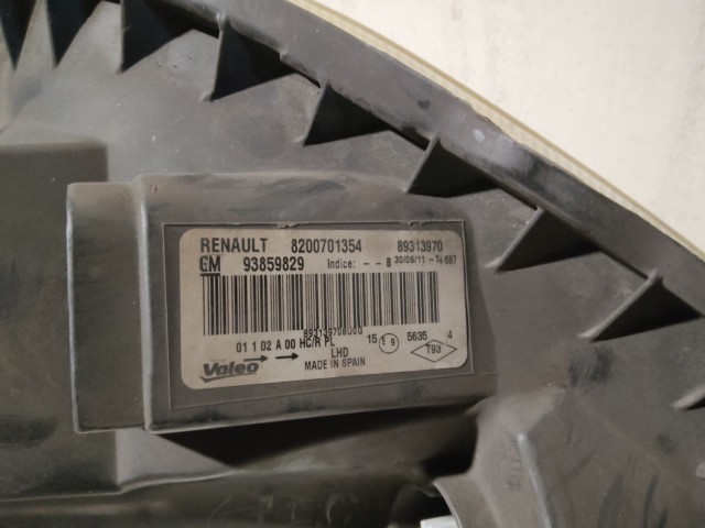 183631 Renault Trafic 2006-2014 Bal első  fényszóró, a képen látható matt plexivel!!!!