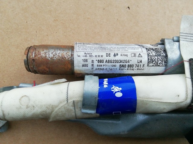 Volkswagen Tiguan 2007-2018 2008-2015 Légzsák Használt  Függöny légzsák fekete bal 