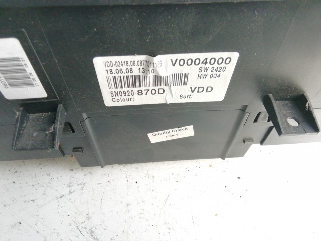 194686 Volkswagen Tiguan 2007-2017 Diesel óracsoport 5N0920870D