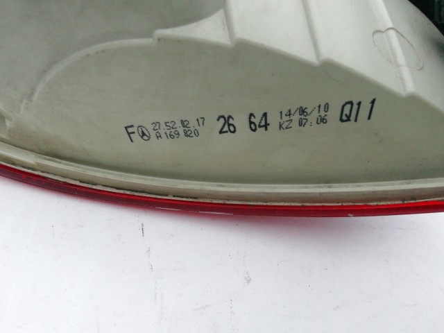 195881 Mercedes Benz B-Class W245 2005-2011 Jobb hátsó külső lámpa, izzófoglalat nélkül!!!!