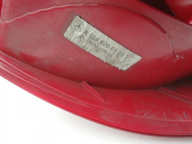 195862 Mercedes Benz A-Class(W169) 2004-2008 bal hátsó lámpa, átlátszó A1698200364