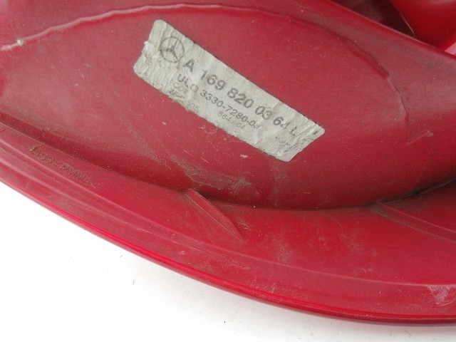 195860 Mercedes Benz A-Class(W169) 2004-2008 bal hátsó lámpa, átlátszó A1698200364