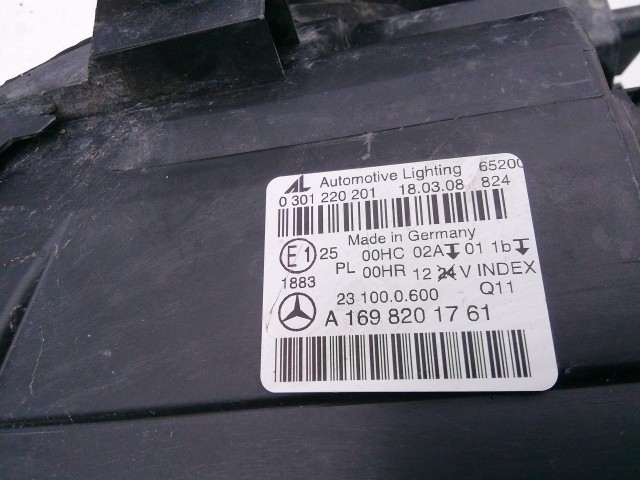 195843 Mercedes Benz B-Class W245 2005-2011 bal első fényszóró A1698201761