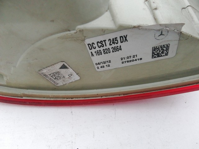 195809 Mercedes Benz B-Class W245 2005-2011 Jobb hátsó külső lámpa, izzófoglalat nélkül!!!!