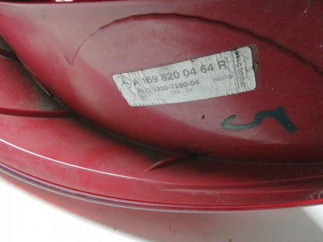 195772 Mercedes Benz A-Class(W169) 2004-2008 Jobb hátsó lámpa, izzófoglalat nélkűl!!!