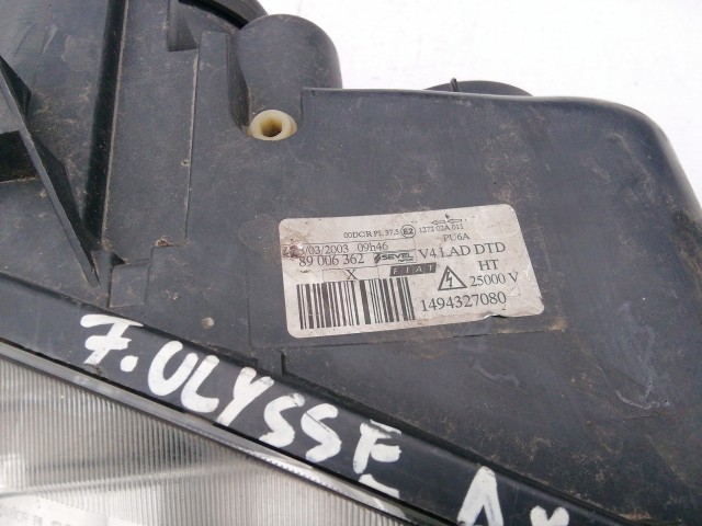 193565 Fiat Ulysse 2001-2010 jobb első xenon fényszóró, trafó nélkül!! 