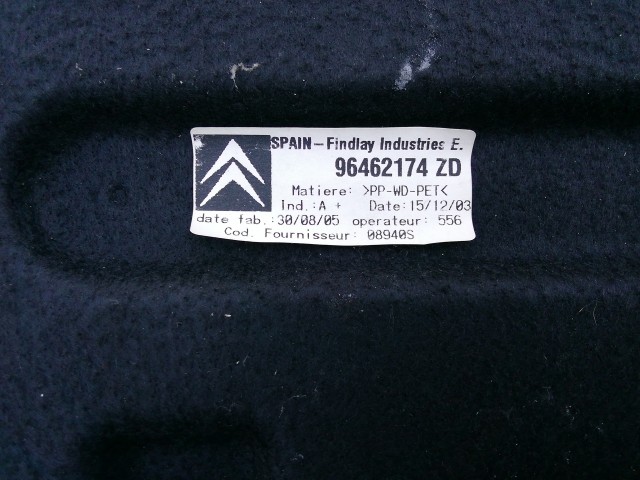 198795 Citroen C4 2004-2011 5 ajtós kalaptartó 96462174ZD