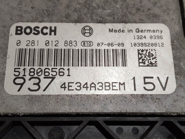 199257 Alfa Romeo Gt 1,9 16v Diesel motorvezérlő szett 0281012883 , 51806561